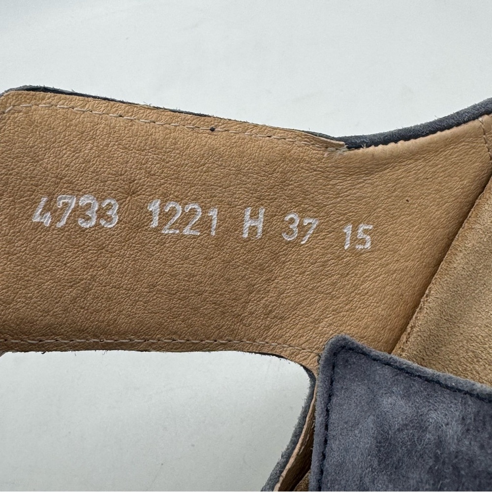Hartjes Groove Natural sandals Slides in blue suede. Size EU 37 US 7 - Picture 10 of 10
